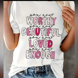Crew neck soft inspirational tee shirt